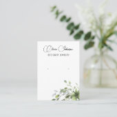 Carte De Visite Écran d'oreille chic Eucalyptus Verdure Bijoux (Debout devant)