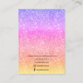 Carte De Visite Écran d'oreille chic jaune parties scintillant or (Dos)