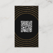 Carte De Visite Ecran d'oreille circulaire à billes d'or (Dos)