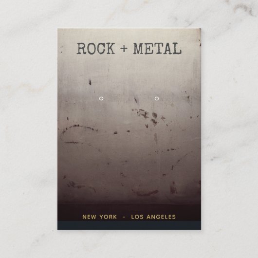 Carte De Visite Écran d'oreille cool de texture de broyage industr (Devant)