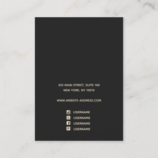 Carte De Visite Écran d'oreille cool en Satin (Dos)