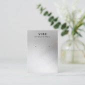 Carte De Visite Écran d'oreille cool Satin Silver (Debout devant)