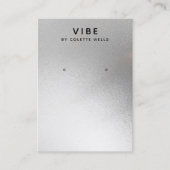 Carte De Visite Écran d'oreille cool Satin Silver (Devant)