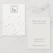 Carte De Visite Écran d'oreille couleur Aquarelle Flush Confetti 2 (Devant / Derrière)