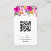 Carte De Visite Écran d'oreille couleur Fleur sauvage Spring Busin (Dos)