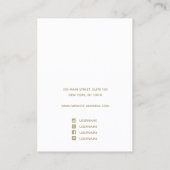 Carte De Visite Écran d'oreille couleur rose ombre (Dos)