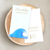 Carte De Visite Ecran d'oreille d'aquarelle Ocean Wave