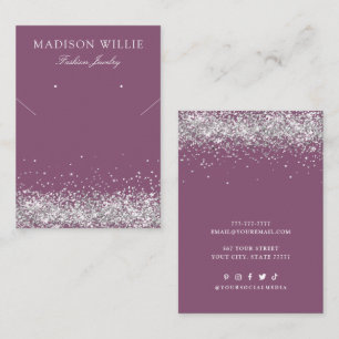 Carte De Visite Écran d'oreille de collier personnalisé moderne ch