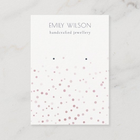 Carte De Visite Écran d'oreille de Confetti Aquarelle (Devant)