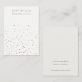 Carte De Visite Écran d'oreille de Confetti Aquarelle (Devant / Derrière)