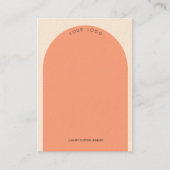 Carte De Visite Écran d'oreille de la crème à beurre pêche Arche (Devant)