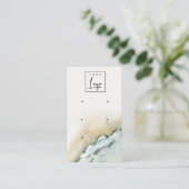 Carte De Visite Ecran d'oreille de la plage de sable des vagues de (Debout devant)