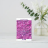 Carte De Visite Écran d'oreille de luxe violet Sparkle (Debout devant)