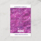 Carte De Visite Écran d'oreille de luxe violet Sparkle (Dos)