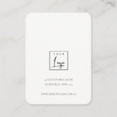 Carte De Visite Écran d'oreille du collier d'âge mauve bouché (Dos)