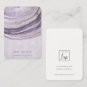 Carte De Visite Écran d'oreille du collier d'âge mauve bouché (Devant / Derrière)