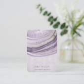 Carte De Visite Écran d'oreille du collier d'âge mauve bouché (Debout devant)