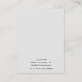 Carte De Visite Écran d'oreille du collier de bijoux gris noir (Dos)