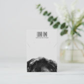 Carte De Visite Écran d'oreille du collier de bijoux gris noir (Debout devant)