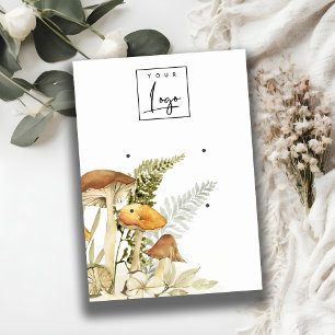 Carte De Visite Écran d'oreille du logo 2 du feuillage de fougère 