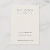 Carte De Visite Écran d'oreille du logo 2 du feuillage de fougère  (Dos)