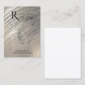 Carte De Visite Écran d'oreille du logo couleur argent vidé (Devant / Derrière)