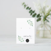 Carte De Visite Écran d'oreille du logo de la bijouterie (Debout devant)