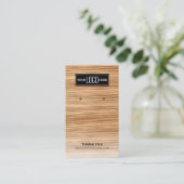 Carte De Visite Écran d'oreille du logo d'entreprise rustique (Debout devant)