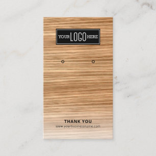 Carte De Visite Écran d'oreille du logo d'entreprise rustique