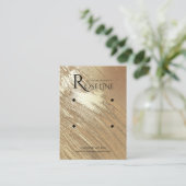 Carte De Visite Écran d'oreille du logo en or transparent (Debout devant)