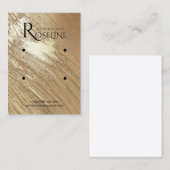 Carte De Visite Écran d'oreille du logo en or transparent (Devant / Derrière)