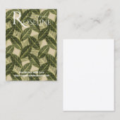 Carte De Visite Écran d'oreille du logo vert palmier tropical sauv (Devant / Derrière)