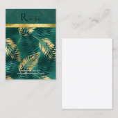 Carte De Visite Écran d'oreille du logo vert palmier tropical sauv (Devant / Derrière)