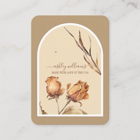 Carte De Visite Écran d'oreille du Rose de script Arc rétro (Devant)