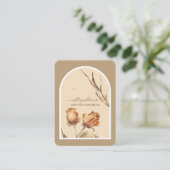 Carte De Visite Écran d'oreille du Rose de script Arc rétro (Debout devant)