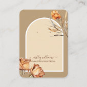 Carte De Visite Écran d'oreille du Rose de script Arc rétro (Devant)