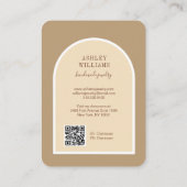 Carte De Visite Écran d'oreille du Rose de script Arc rétro (Dos)