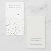 Carte De Visite Écran d'oreille écossais Confetti Aquarelle verte (Devant / Derrière)