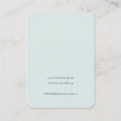 Carte De Visite Écran d'oreille en bois de pin bleu marine encre 3 (Dos)