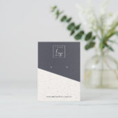 Carte De Visite Écran d'oreille en céramique Black White Texture L (Debout devant)