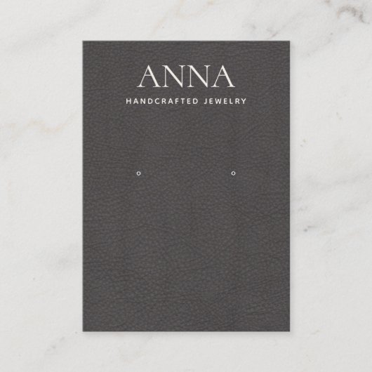 Carte De Visite Écran d'oreille en cuir Brown (Devant)