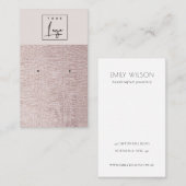 Carte De Visite Écran d'oreille en cuir couleur perle (Devant / Derrière)