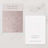 Carte De Visite Écran d'oreille en cuir de perle (Devant / Derrière)