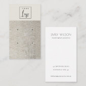 Carte De Visite Écran d'oreille en cuir de perle d'argent (Devant / Derrière)