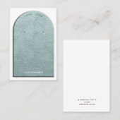 Carte De Visite Écran d'oreille en cuir Sage Faux (Devant / Derrière)