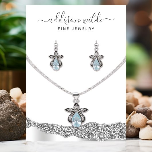 Carte De Visite Écran d'oreille en diamants Parties scintillant ar