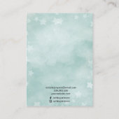 Carte De Visite Écran d'oreille en étoile verte bleue d'hiver (Dos)