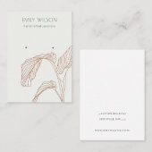 Carte De Visite Écran d'oreille en Feuille de palmier en terre cui (Devant / Derrière)