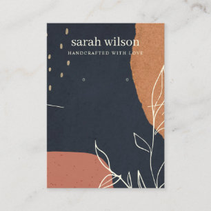 Carte De Visite Écran d'oreille en feuille orange de la marine Ab