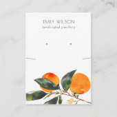 Carte De Visite Écran d'oreille en mandarin Boho tropical (Devant)